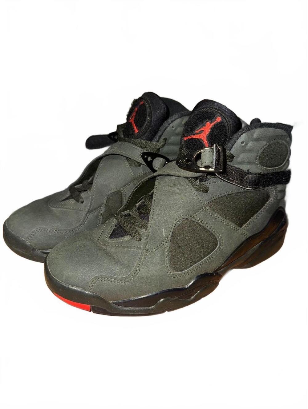 Men's Retro Jordan 8 "Take Flight" Olive Green Basketball Shoes Size US 8.5